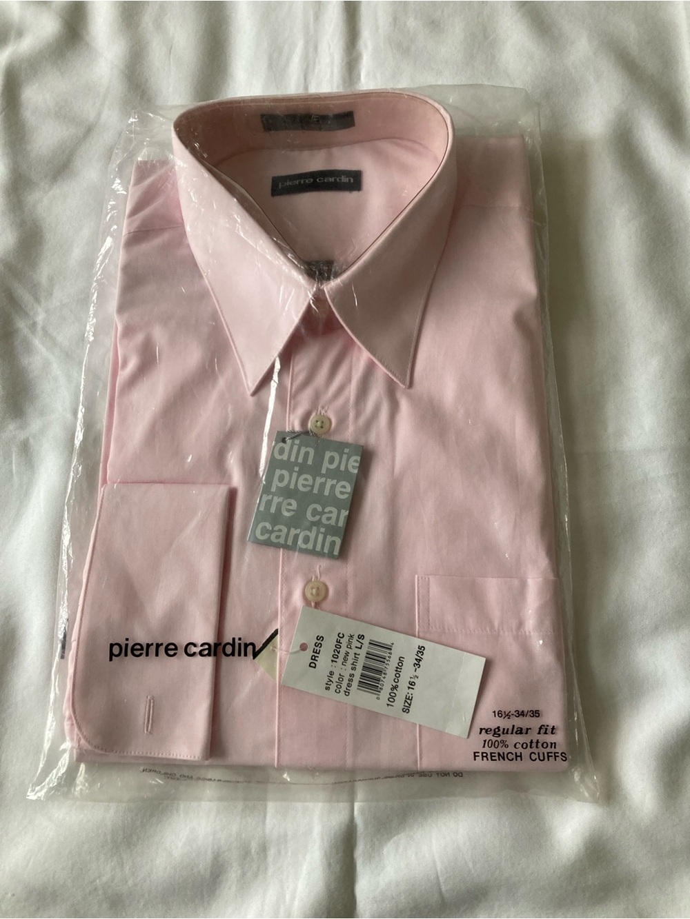 Pierre Cardin Men’s Light Pink Dress Shirt - French Cuff